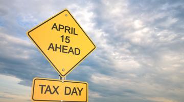 Tax day sign