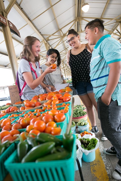 Youth visiting Farmers Market