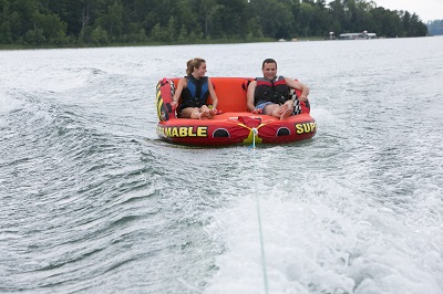 people tubing at Camp Knutson