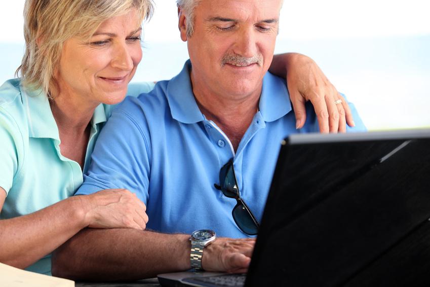 older couple at computer