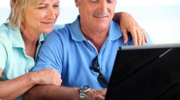 older couple at computer