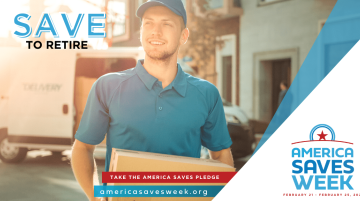 America Saves Week - Save to Retire photo of man carrying boxes for moving