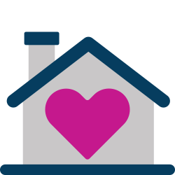 Individualized home support icon