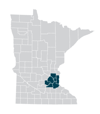 Map of Twin Cities Area